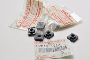NEW Kawasaki NOS 92015-1722 NYLON 6MM FENDER NUT BAYOU 300 1989-97 LOT OF 6 - Like New