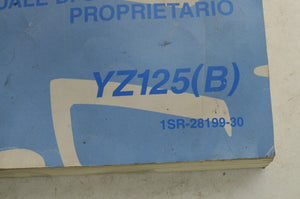 Yamaha Owner's Service Manual - YZ125(B) 2012 English French German 1SR-28199-30