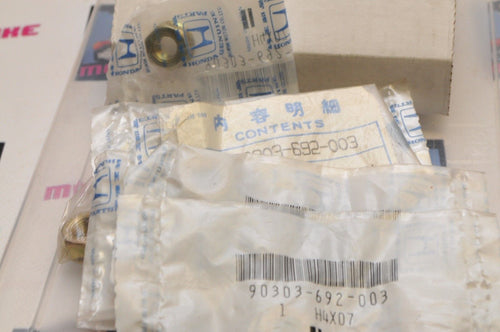 NEW NOS OEM HONDA 90303-692-003 Qty:10 NUT,NUTS SELF-LOCK 10MM FR700 FR800 FR500 - Like New