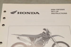 2004 CRF250X CRF 250X GENUINE Honda Factory SETUP INSTRUCTIONS PDI MANUAL S0105 - Very Good