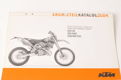 Genuine Factory KTM Spare Parts Manual Chassis 250 300 SX MXC EXC 04 2004 - Very Good