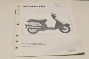 2004 CHF80 ELITE Genuine OEM Honda Factory SETUP INSTRUCTIONS PDI MANUAL S5121 - Very Good