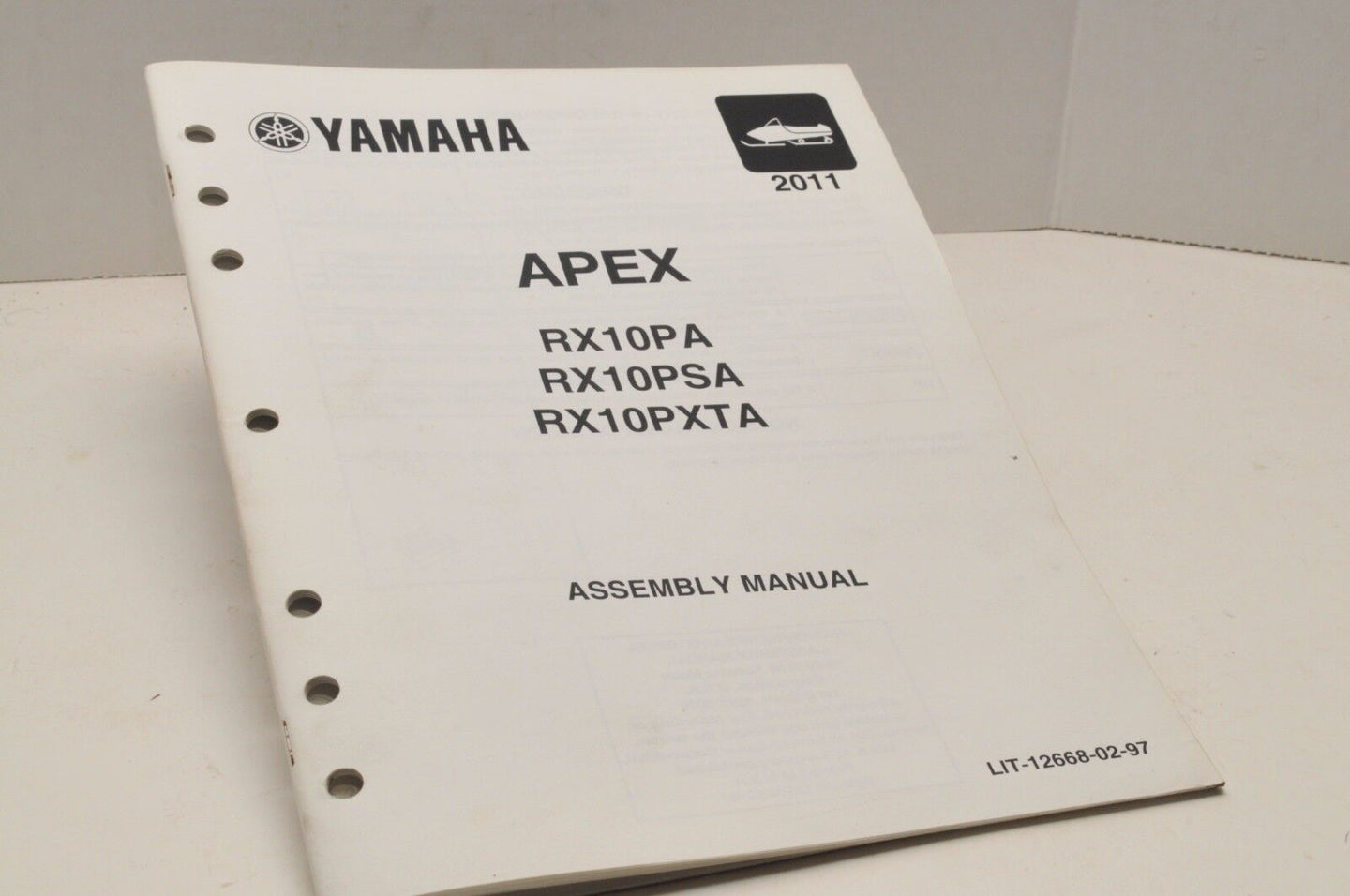 Genuine Yamaha FACTORY ASSEMBLY SETUP MANUAL APEX RX10PA 2011 LIT-12668-02-97 - Very Good