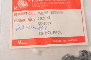 NOS Vesrah CC-3001 Qty:50 Valve Keeper Keepers (split) Suzuki Motorcycle ATV + - Like New