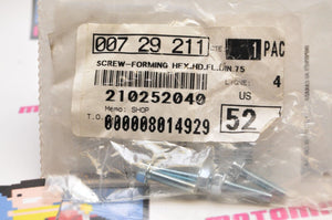 NOS NEW OEM SKIDOO 210252040 Qty:4 HEX FLANGED FORMING SCREW M5 STAINLESS CAN-AM - Like New