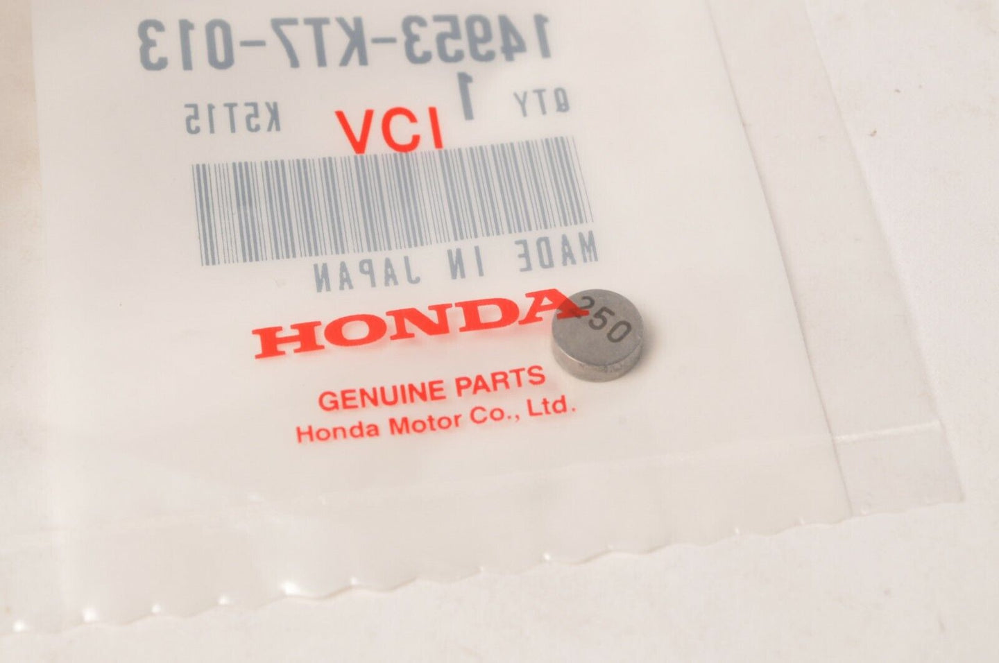 Genuine Honda Shim,Tappet 14953-KT7-013 2.500 - CRF250R VFR750 CB400F CBR1000RR+