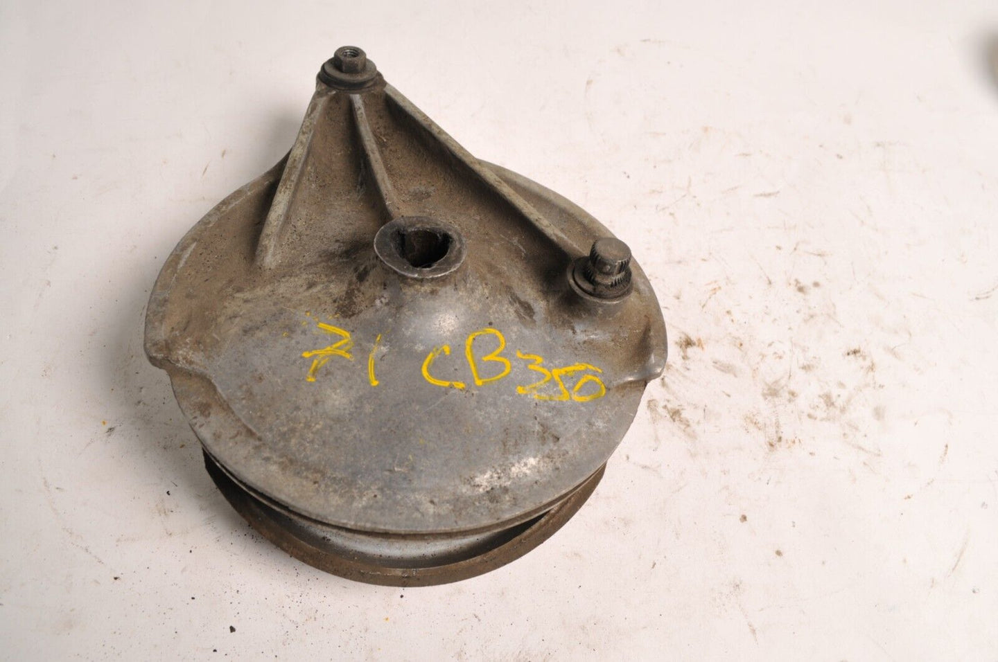 Used Rear Brake Panel Backing Plate Honda CB350 CB250 CL SL  |  43100-286-010 - Very Good