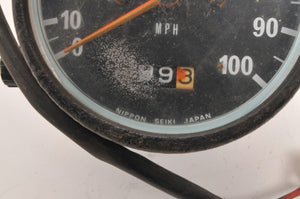 Used Kawasaki Gauge Speedometer Speedo Vintage Nippon Seiki 100mph 2426 miles - Very Good