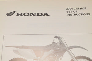 2004 CRF250R CRF 250R GENUINE Honda Factory SETUP INSTRUCTIONS PDI MANUAL S0198 - Very Good