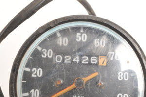 Used Kawasaki Gauge Speedometer Speedo Vintage Nippon Seiki 100mph 2426 miles - Very Good