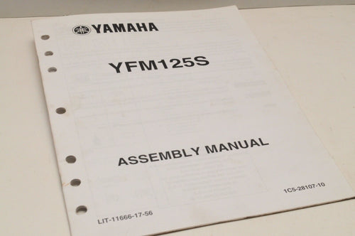 Genuine Yamaha ASSEMBLY SETUP MANUAL YFM125S GRIZZLY 125 2004 LIT-11666-17-56 - Very Good