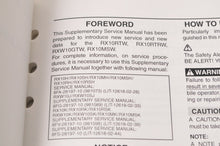 Load image into Gallery viewer, Yamaha Supplementary Service Manual Repair Maintenance Shop | RX10 RX-1 2007 - Very Good
