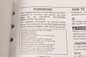 Yamaha Supplementary Service Manual Repair Maintenance Shop | RX10 RX-1 2007 - Very Good