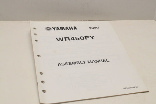 Genuine Yamaha FACTORY ASSEMBLY SETUP MANUAL WR450F WR450FY 2009 LIT-11666-22-65 - Very Good