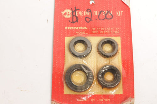 TK Oil Seal Kit for Honda CL100 CB100 SL100 CB90 CL90K SL90K - 4 seals NOS