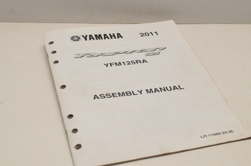 Genuine Yamaha ASSEMBLY SETUP MANUAL YFM125RA RAPTOR 125 2011 LIT-11666-24-36 - Very Good
