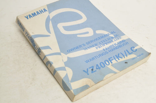 Yamaha Owner's Service Manual - YZ400F K 1998 English French German 5BE-28199-80