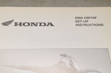 Load image into Gallery viewer, 2004 CRF70F CRF70 F GENUINE Honda Factory SETUP INSTRUCTIONS PDI MANUAL S0259 - Very Good