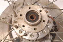 Load image into Gallery viewer, Front Wheel Aluminum Rim 1.85 x 19 Takasago 36 Spoke Suzuki with Rotor DOT 4 78 - Very Good