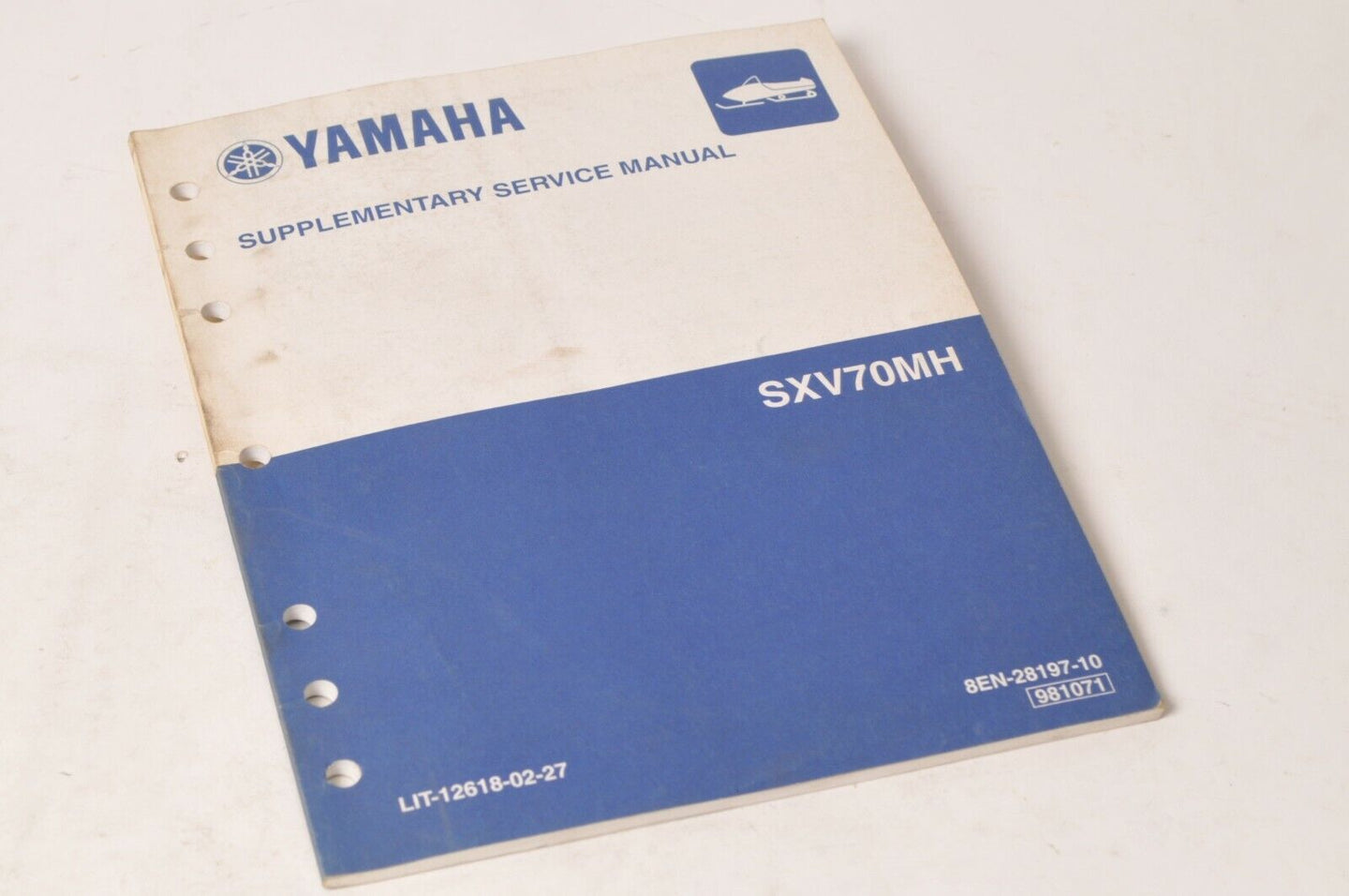 Yamaha Supplementary Service Manual Repair Maintenance Shop | SXV70MH 2003 - Very Good