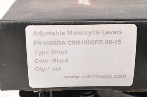 Ride It Forever CNC Billet Adjustable Levers Short Black - Honda CBR1000RR 08-15 - Very Good - Very Good