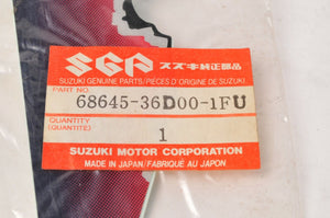 New NOS Genuine Suzuki 68645-36D00-1FU Decal Leg Shield Right RH AE50 1992 1993  - Like New