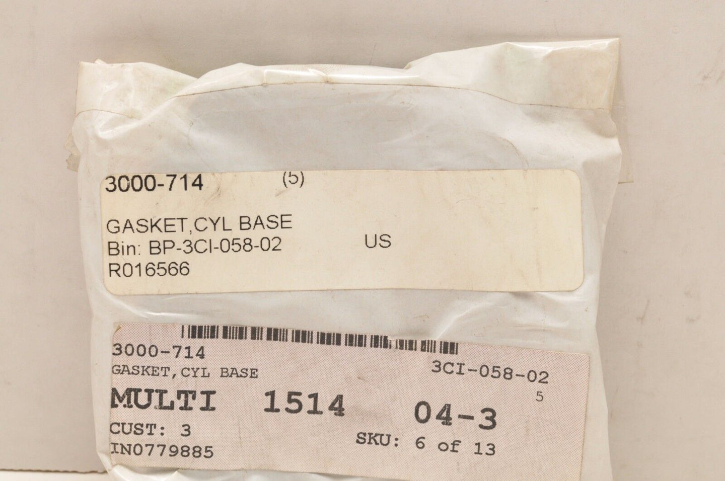 NEW NOS OEM ARCTIC CAT 3000-714 GASKET,CYLINDER BASE CHEETAH JAG PANTERA VIP ++ - Like New
