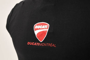 Ladies Ducati Montreal T-Shirt Black Bridge V Neck Bella Women's Motorcycle Top
