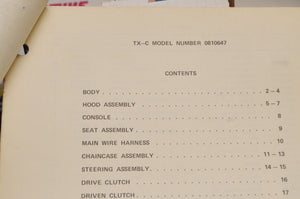 Genuine POLARIS Factory ILLUSTRATED PARTS MANUAL - 1981 TX-C  9910727 - Very Good