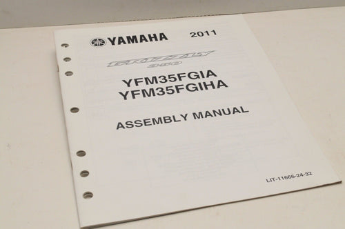 Genuine Yamaha ASSEMBLY SETUP MANUAL YFM35FGIA GRIZZLY 350 2011 LIT-11666-24-32 - Very Good