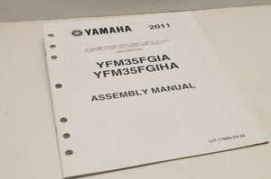 Genuine Yamaha ASSEMBLY SETUP MANUAL YFM35FGIA GRIZZLY 350 2011 LIT-11666-24-32 - Very Good