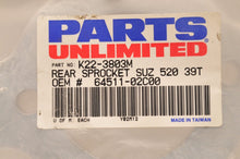 Load image into Gallery viewer, Parts Unlimited K22-3803M Steel Rear Sprocket 39T (REPL. SUZUKI 64511-02C00) - Like New