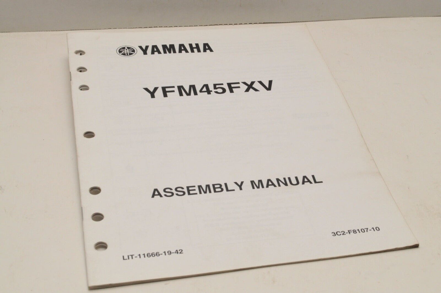 Genuine Yamaha ASSEMBLY SETUP MANUAL YFM45FXV WOLVERINE 2006 LIT-11666-19-42 - Very Good
