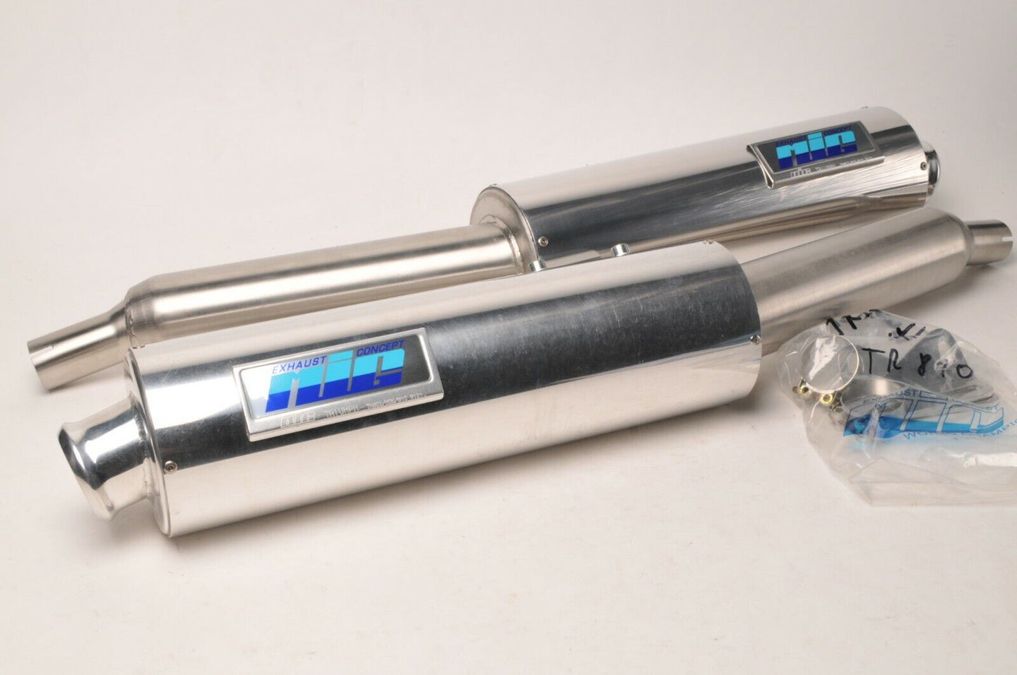 NEW Mig Exhaust Concepts TR810 Mufflers Pipes Slip-on Echappement silencers cans - Like New