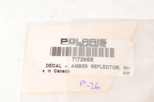 Genuine Polaris 7172688 Decal,Reflector Amber RH Right Sportsman 400 500 600 ++