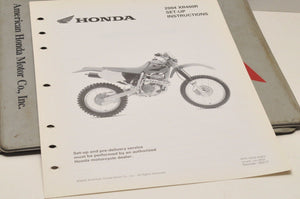 2004 XR400R XR400 R GENUINE Honda Factory SETUP INSTRUCTIONS PDI MANUAL S0217 - Very Good