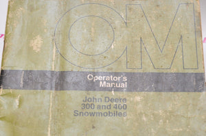 Genuine OEM JOHN DEERE OPERATORS MANUAL 300 400 OM-M66064 D5 - Very Good