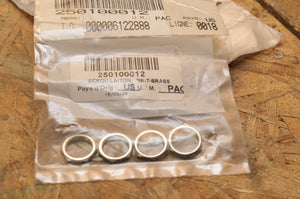 New OEM SKI-DOO BRASS NUT 4pcs FOUR 250100012 2001-2009 FORMULA SKANDIC EXPEDITI - Like New