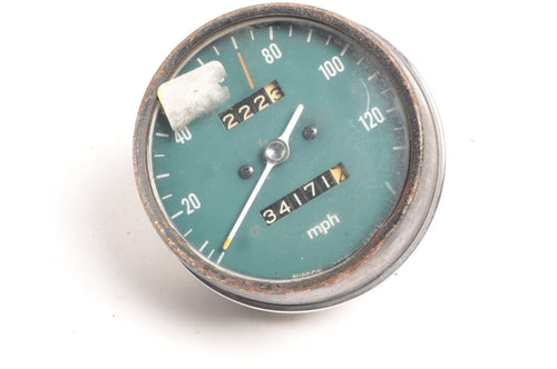 Used Honda Gauge Speedometer Speedo Vintage Nippon Seiki 120 130 mph green face - Very Good