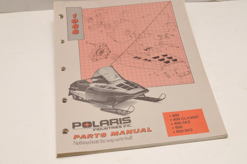 Vintage Polaris Parts Manual 9911413 - 1988 400 650 SKS Snowmobile Genuine OEM - Very Good