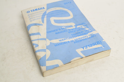 Yamaha Owner's Service Manual - YZ125(B) 2012 English French German 1SR-28199-30