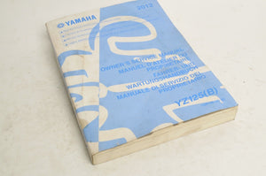 Yamaha Owner's Service Manual - YZ125(B) 2012 English French German 1SR-28199-30
