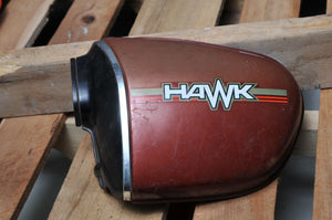 GENUINE HONDA SIDE COVER SET L LH LEFT 83700-413-000 RED-ISH W/LOGO - Very Good