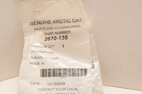 NEW NOS OEM ARCTIC CAT 2670-135 O-RING Qty:2 OIL CAP SEAL Z1 TZ1 XF 1100 XF ++ - Like New