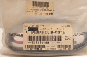 NEW NOS SKIDOO START STARTER WIRE 515151100 P515151100  VINTAGE DISCONTINUED - Like New