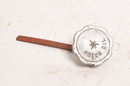 Genuine Yamaha Motor Oil Cap metal With Leather Dipstick | 137-21771-61 - Very Good