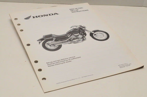 2003 VF750C MAGNA Genuine OEM Honda Factory SETUP INSTRUCTIONS PDI MANUAL S0187 - Very Good