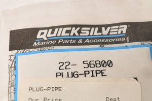 Mercury MerCruiser Quicksilver Plug,Pipe Alpha One Gen 2 Blackhawk ++ | 22-56800 - Like New