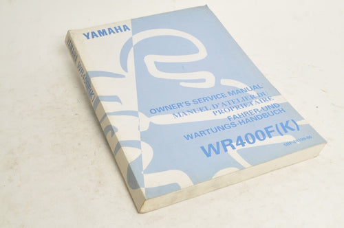 Yamaha Owner's Service Manual - WR400F K 1998 English French German 5BF-28199-80 - Very Good