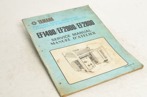 Yamaha Service Shop Manual D'atelier - EF1400 EF2000 EF2800  |  7H6-28197-30